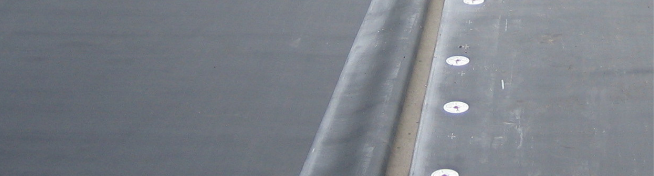 closeup of epdm roofing showing fasteners