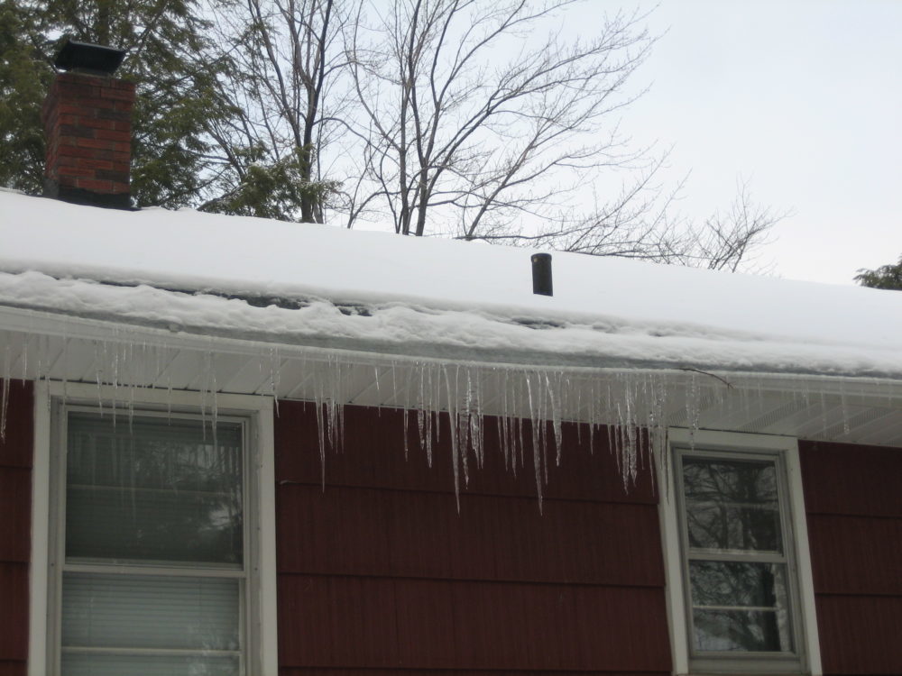 ice damming on roof